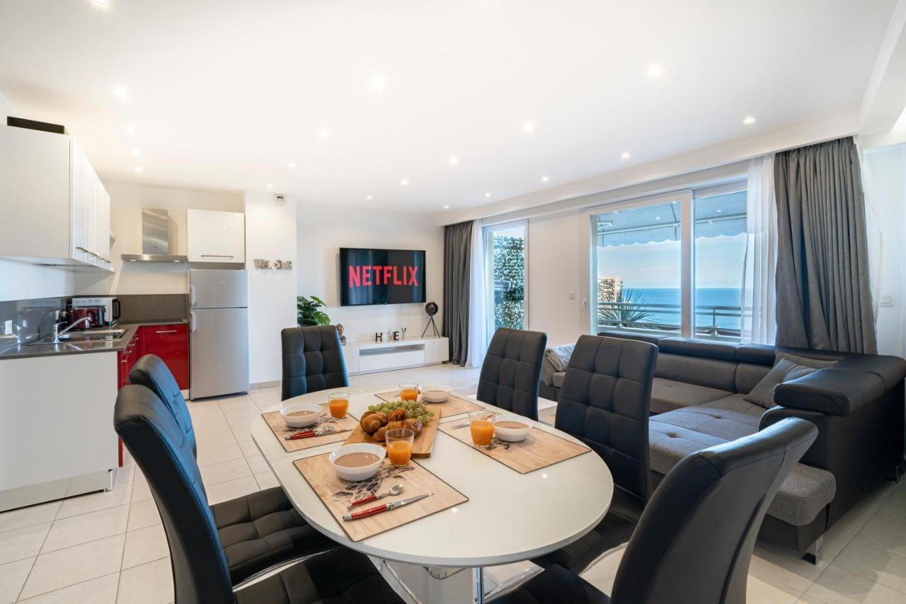 Frontiere Monaco, Terrasse, Vue Mer, Parking - Ab 博索莱伊 外观 照片